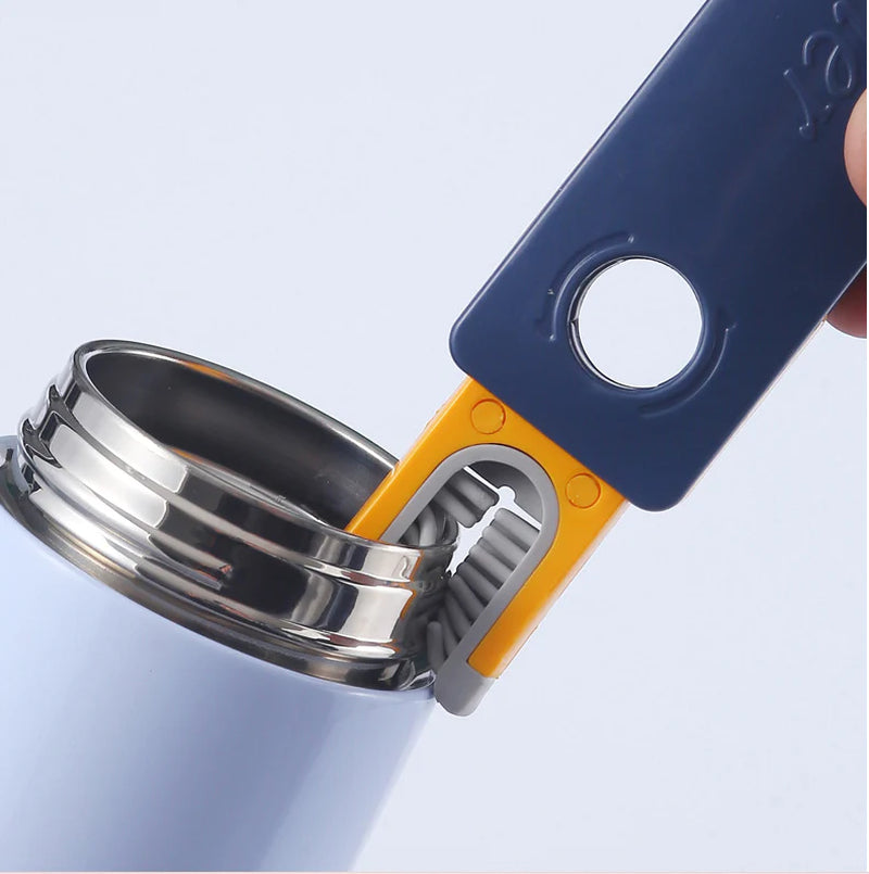 "Ultimate 4-In-1 Bottle Gap Cleaner Brush: Effortlessly Clean Water Bottles and More with This Multifunctional Cup Cleaning Tool - Mini Silicone U-Shaped Brush - a Must-Have for Every Kitchen!"