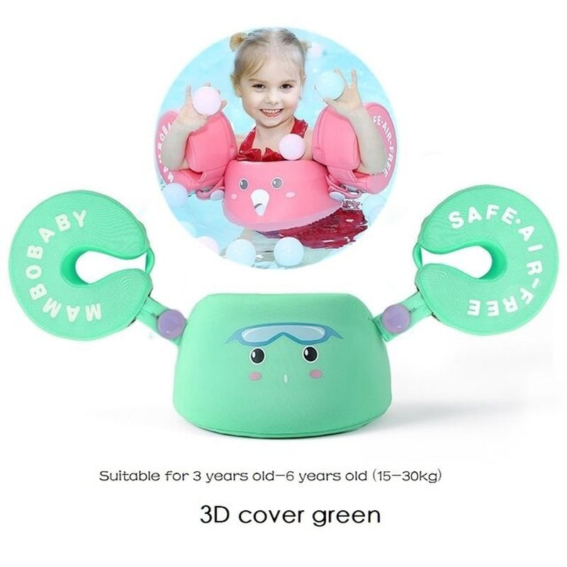 "Ultimate Baby Swim Trainer: Non-Inflatable Float Ring with Sunshade for Safe and Fun Water Play!"