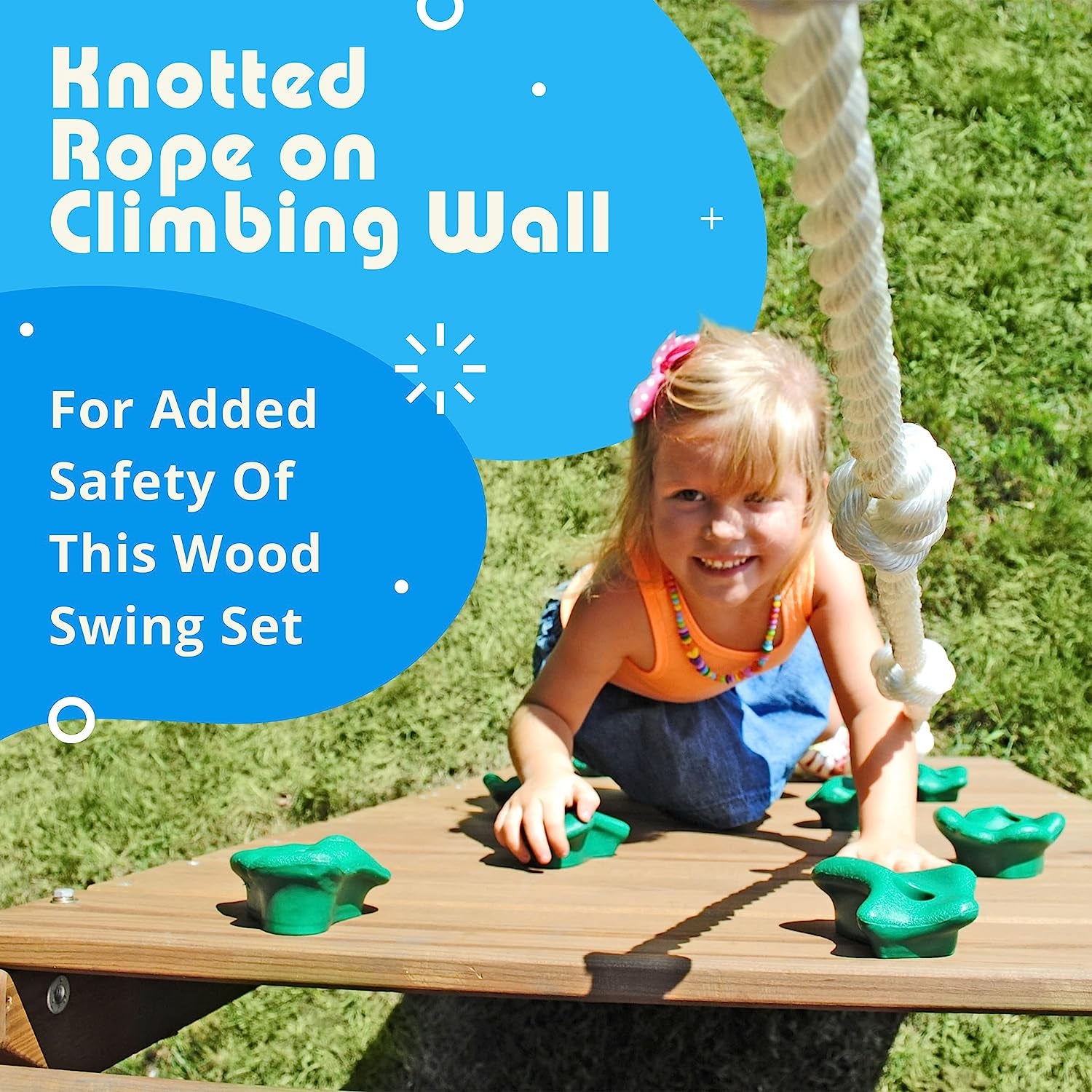 "Ultimate Outdoor Fun: Creative Playthings Northbridge Pack 1 Wooden Swing Set - Made in the USA! Features Climbing Wall, Playground Swings, Slide, and Tire Swing - 22 X 12 X 11 Ft!"