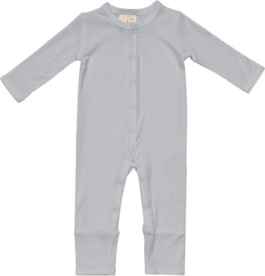 Unisex Soft Bamboo Rayon Rompers, Snap Closure