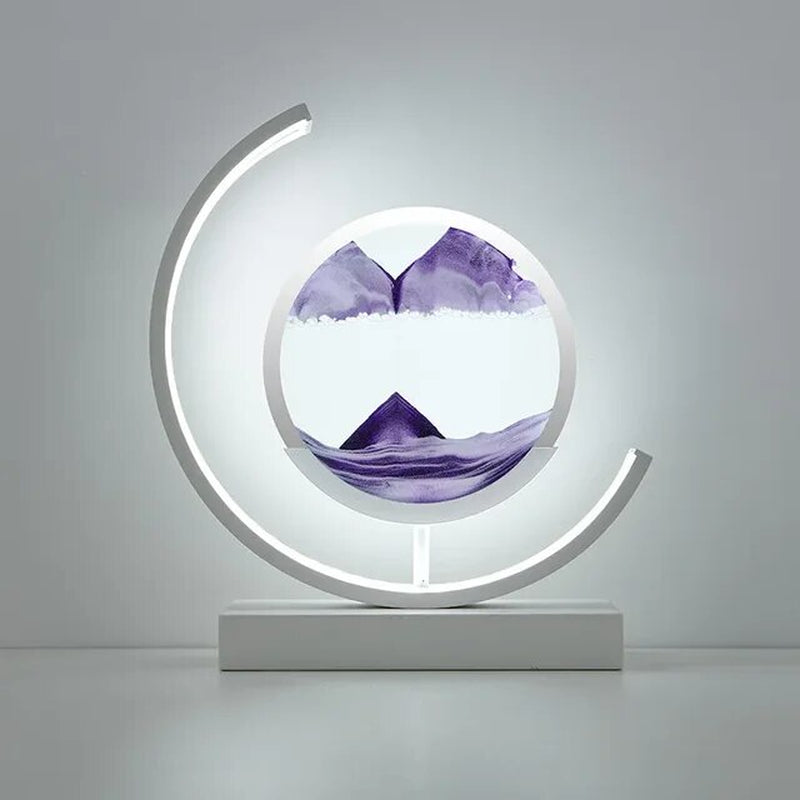 "Enchanting LED Quicksand Hourglass Lamp - Mesmerizing Sand Art Night Light for Bedroom Decor"