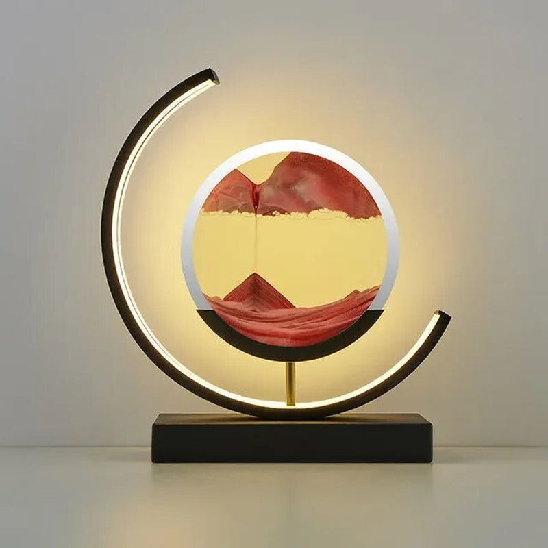 "Enchanting LED Quicksand Hourglass Lamp - Mesmerizing Sand Art Night Light for Bedroom Decor"