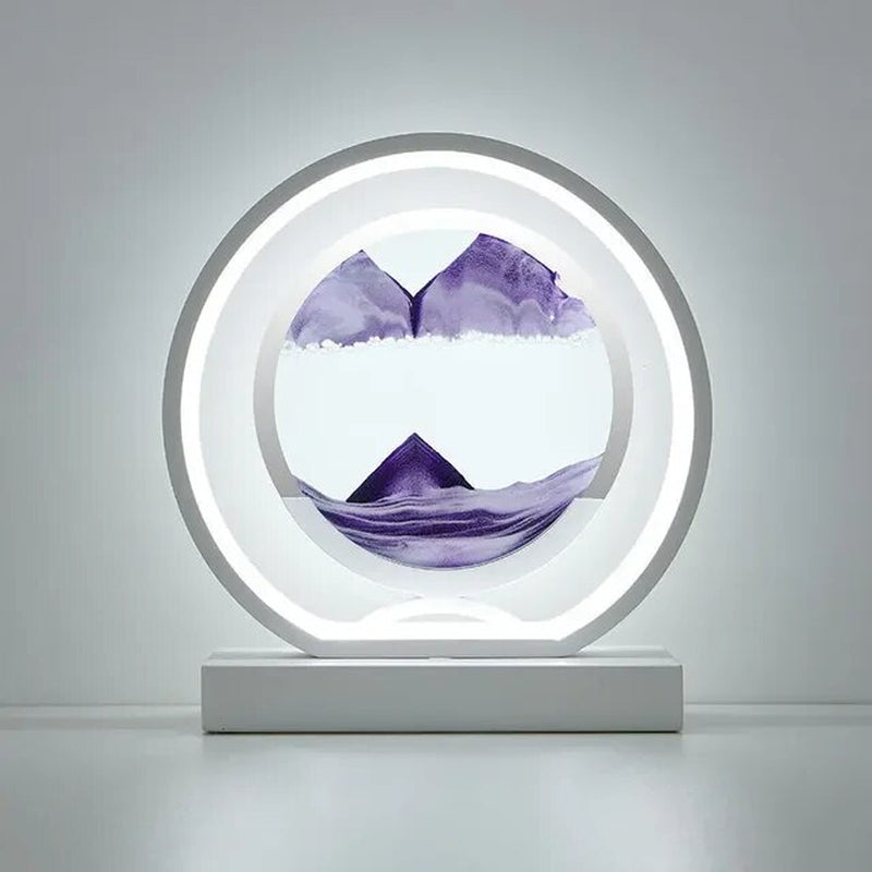 "Enchanting LED Quicksand Hourglass Lamp - Mesmerizing Sand Art Night Light for Bedroom Decor"