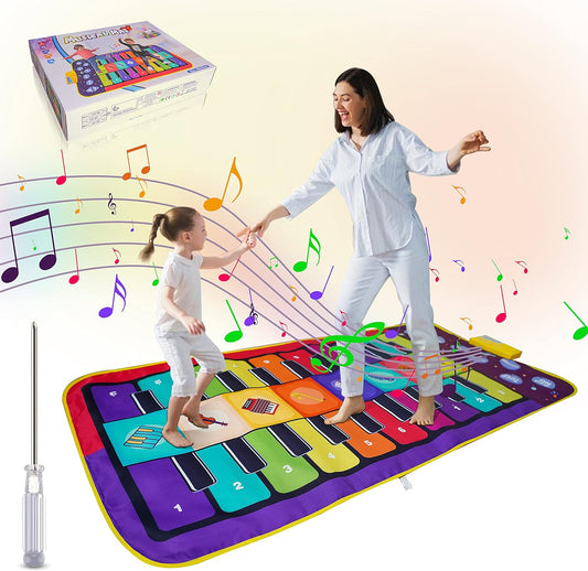 "Musical Magic Mat: the Perfect Christmas Gift for Little Music Prodigies! 55" Non-Slip Piano Mat for Toddlers, Cultivating Musical Talent from an Early Age (Suitable for 1-5 Year Olds)"