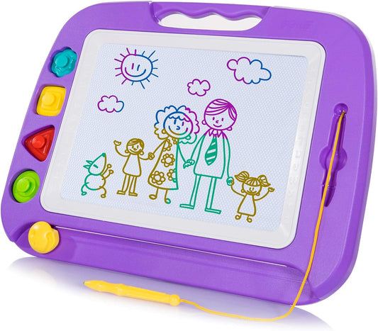 "Magic Sketch Pad for Kids - Unleash Their Creativity with the Large Magnetic Drawing Board in Vibrant Purple!"