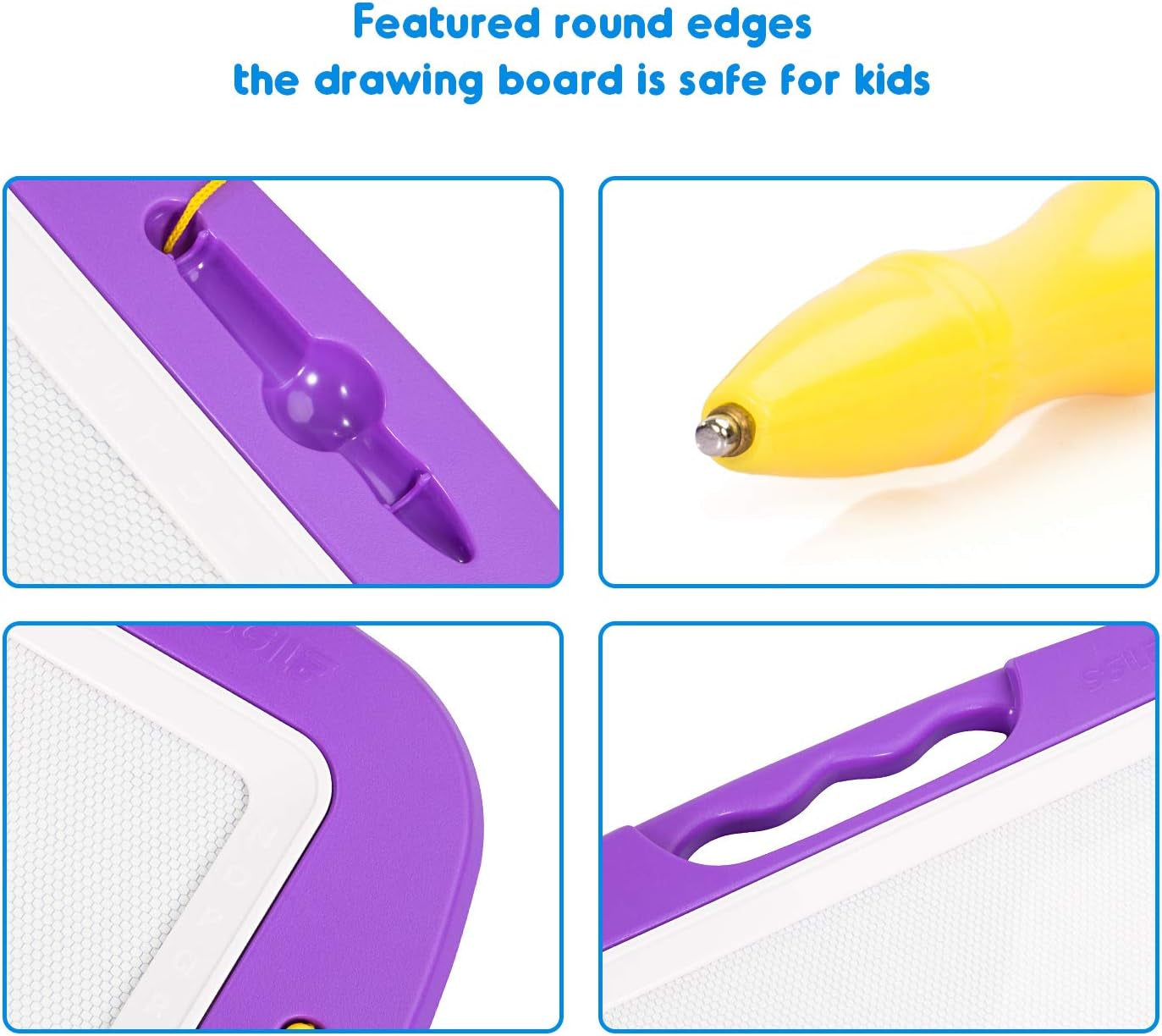 "Magic Sketch Pad for Kids - Unleash Their Creativity with the Large Magnetic Drawing Board in Vibrant Purple!"