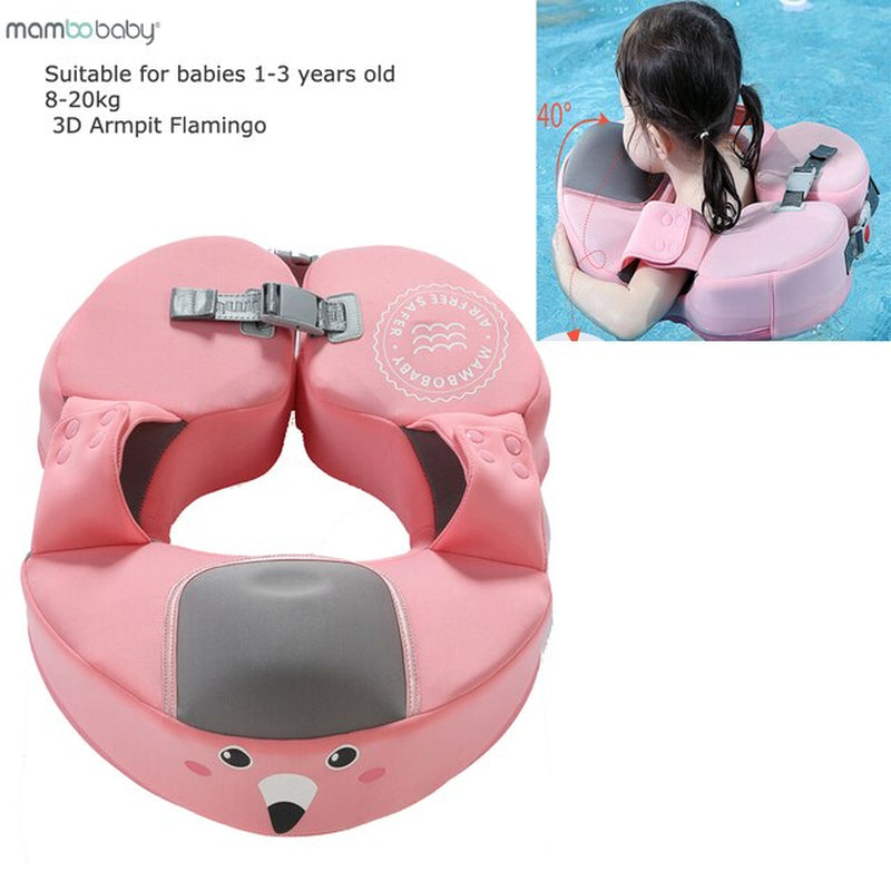 "Ultimate Baby Swim Trainer: Non-Inflatable Float Ring with Sunshade for Safe and Fun Water Play!"