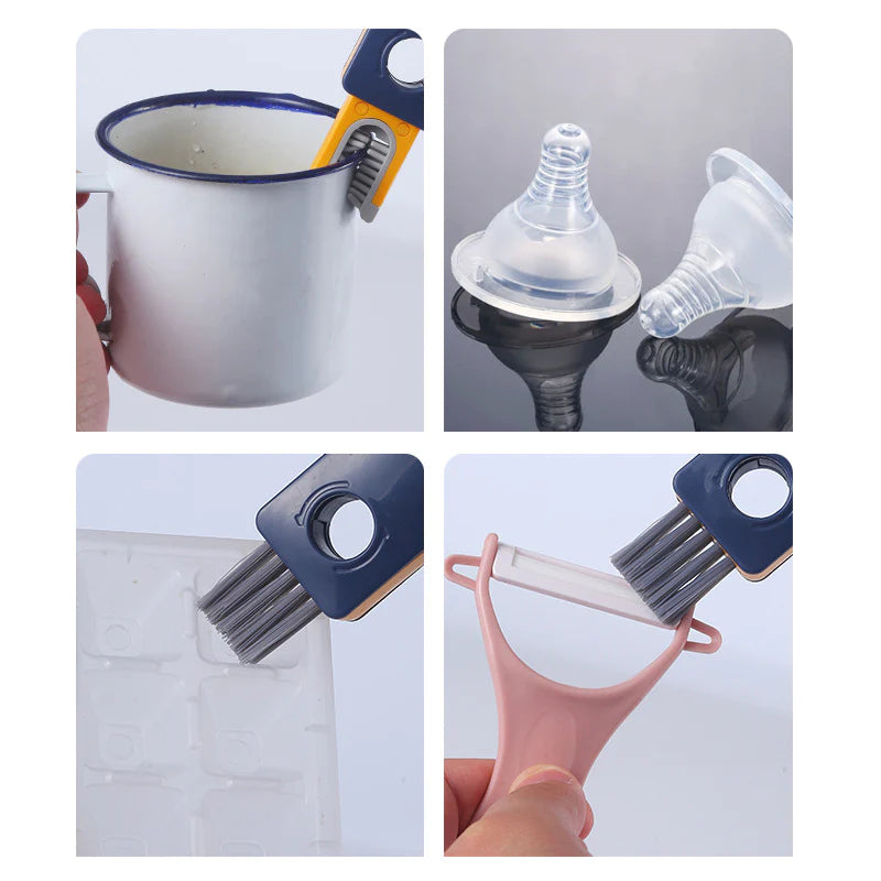 "Ultimate 4-In-1 Bottle Gap Cleaner Brush: Effortlessly Clean Water Bottles and More with This Multifunctional Cup Cleaning Tool - Mini Silicone U-Shaped Brush - a Must-Have for Every Kitchen!"