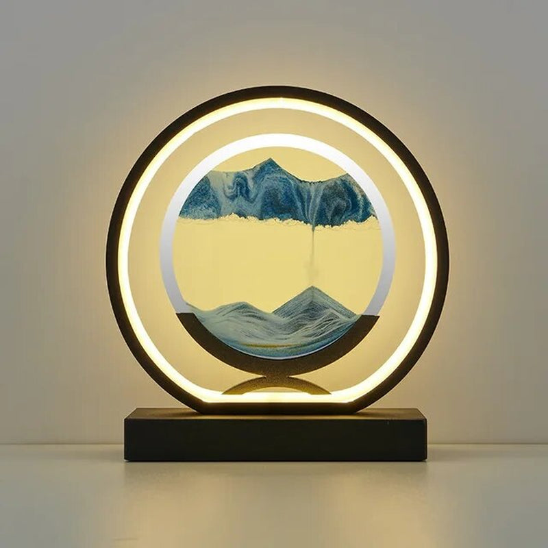 "Enchanting LED Quicksand Hourglass Lamp - Mesmerizing Sand Art Night Light for Bedroom Decor"