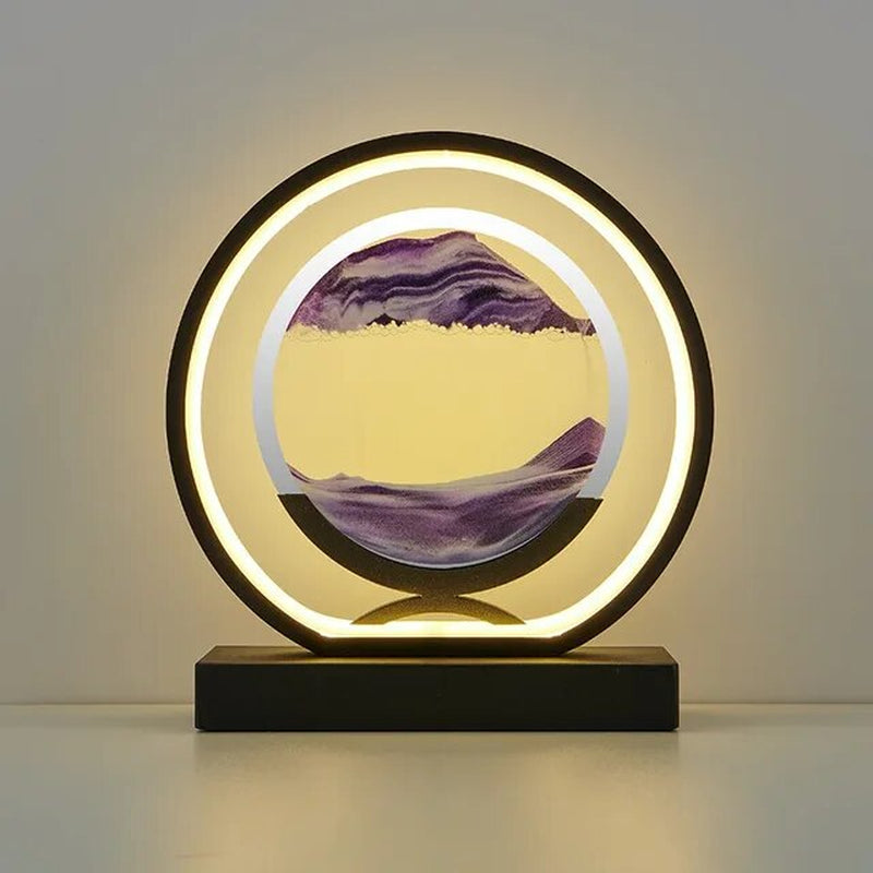 "Enchanting LED Quicksand Hourglass Lamp - Mesmerizing Sand Art Night Light for Bedroom Decor"