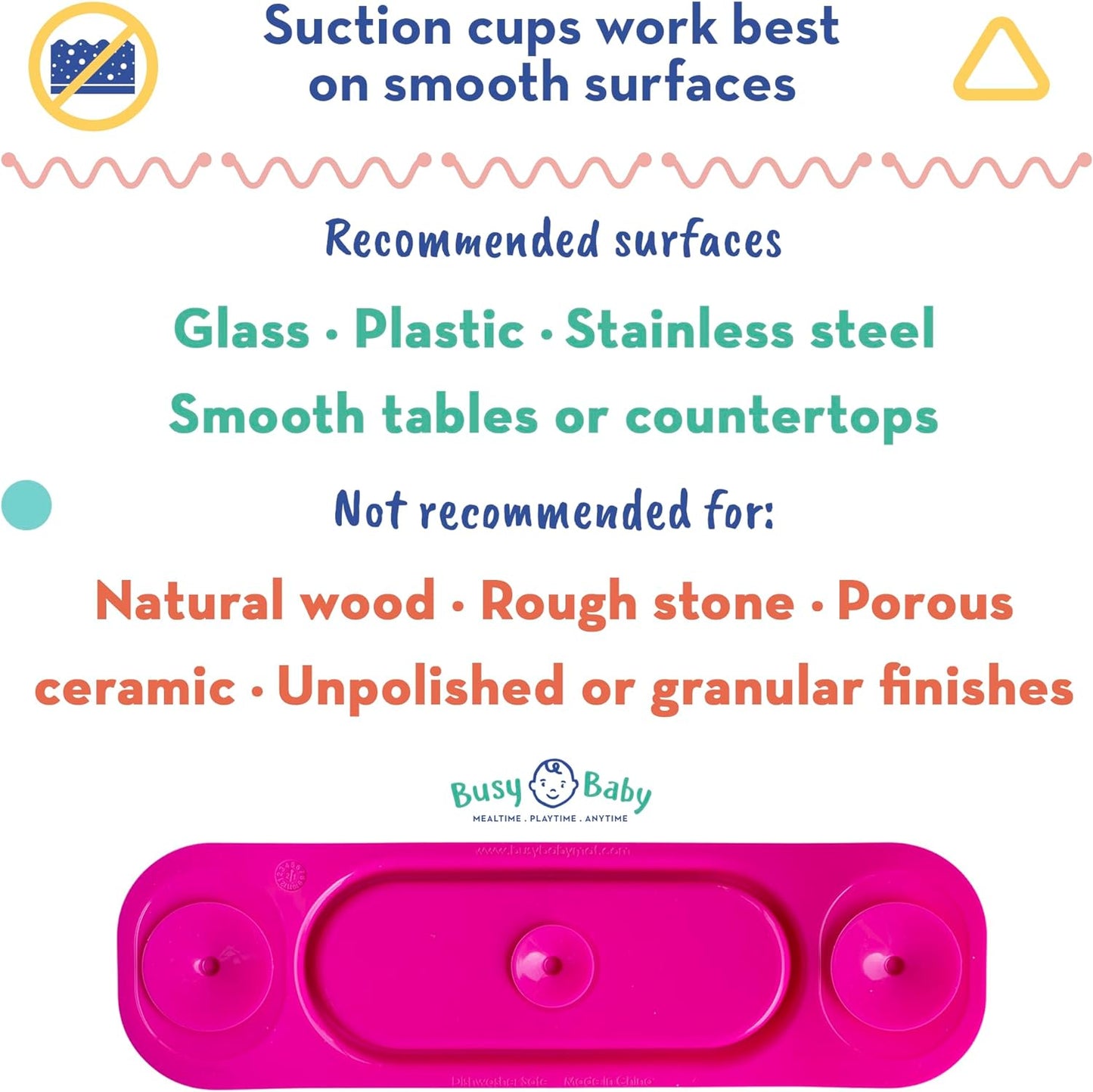 MAT | Silicone Mini Suction Placemat for Babies & Toddlers with Adjustable Tethers to Attach Toys | Keep Toys off the Floor, Dishwasher Safe, BPA Free | Includes Travel Sleeve (Tan